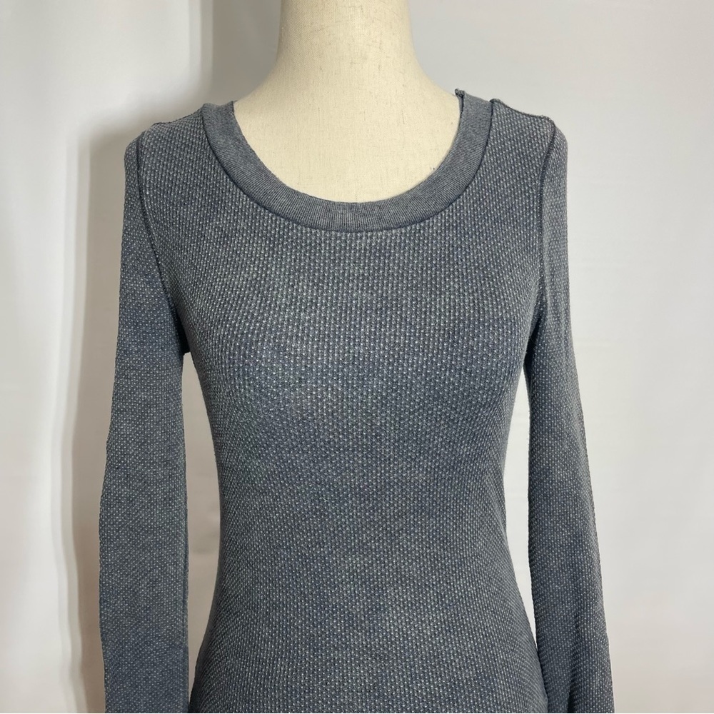 Free People • Studded Cuff Thermal Acid Wash Charcoal Gray S ASO Bella Swan - Picture 9 of 13